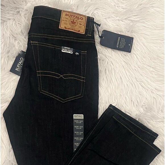 BUFFALO DAVID BITTON 34/30!Men's Slim Ash Stretch Fit Jeans indigo - Picture 5 of 10